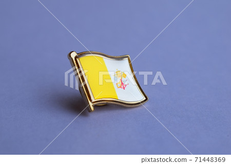 Vatican City flag lapel pin gold plated Vatican City flag lapel pin gold plated 71448369