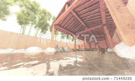 Hot spring open-air bath Women's bath Illustration 60 Hot spring open-air bath Women's bath Illustration 60 71449288