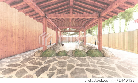Hot spring open-air bath Women's bath Illustration 32 Hot spring open-air bath Women's bath Illustration 32 71449453