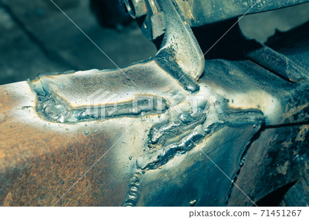Zoom View of Weld Car Chassis Repair in Vintage Tone Zoom View of Weld Car Chassis Repair in Vintage Tone 71451267