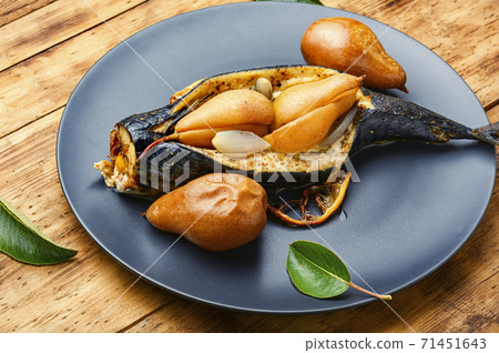 Baked fish mackerel 71451643