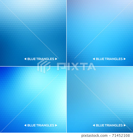 Abstract blue triangle backgrounds set Abstract blue triangle backgrounds set 71452108