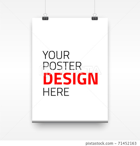 Vector poster template of a paper sheet Vector poster template of a paper sheet 71452163