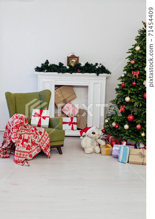 Christmas tree pine with gifts for the new year decor background place for inscription 2021 2022 Christmas tree pine with gifts for the new year decor background place for inscription 2021 2022 71454409