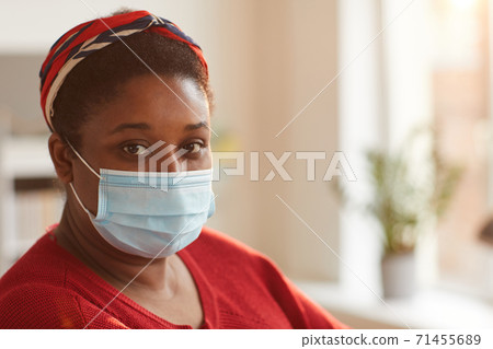 African woman in protective mask African woman in protective mask 71455689