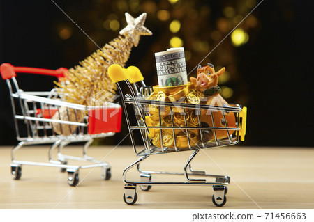 image of trolley new year toy money banknote  71456663