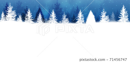 winter snow forest banner 71456747