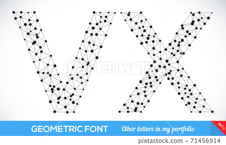 Geometric type font. 71456914
