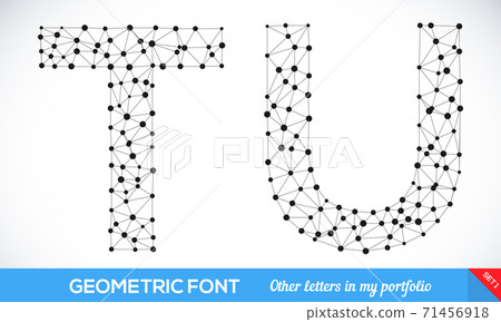 Geometric type font. 71456918
