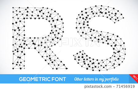 Geometric type font. 71456919