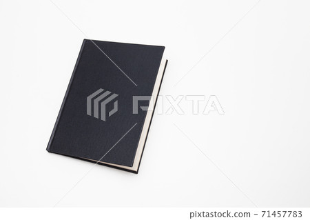 Light open Black blank book isolated on white background Light open Black blank book isolated on white background 71457783