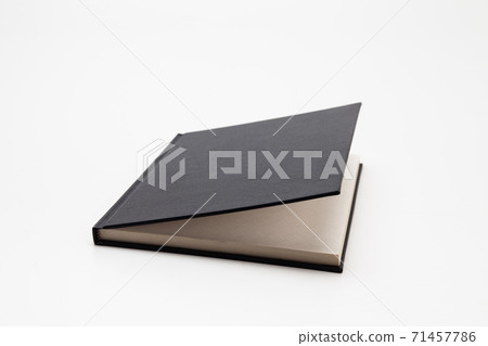 Light open Black blank book isolated on white background Light open Black blank book isolated on white background 71457786