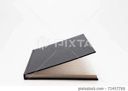 Light open Black blank book isolated on white background Light open Black blank book isolated on white background 71457789