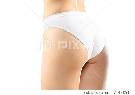 Overweight woman with fat cellulite legs and buttocks, obesity female body in white underwear comparing with fit and thin body isolated on white background Overweight woman with fat cellulite legs and buttocks, obesity female body in white underwear comparing with fit and thin body isolated on white background 71458513