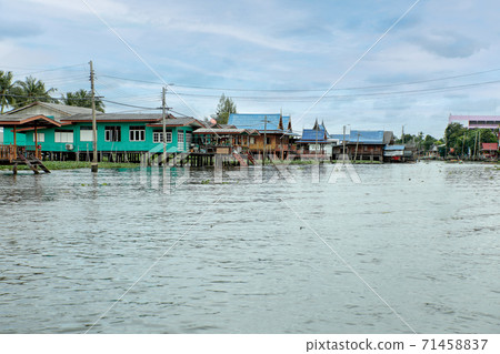 Thai culture at the two sides of the canal Thai culture at the two sides of the canal 71458837
