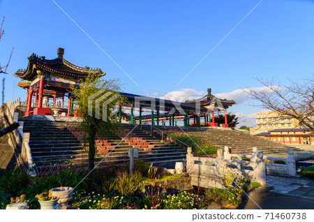 有明之裡那須那水孔子公園2020美麗的夕陽風光美麗的天空和孔子公園日本熊本縣菊池市 有明之裡那須那水孔子公園2020美麗的夕陽風光美麗的天空和孔子公園日本熊本縣菊池市 71460738