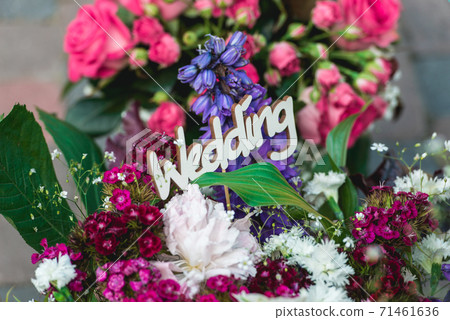 Bouquet of summer colored flowers Bouquet of summer colored flowers 71461636