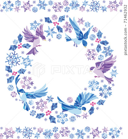 Winter snowflake Kotori no Maru frame ② 71462932