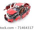 Transparent body car and interior parts 71464317
