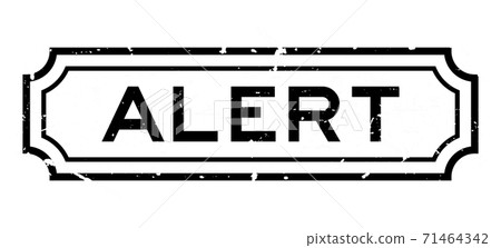 Grunge black alert word rubber seal stamp on white background Grunge black alert word rubber seal stamp on white background 71464342