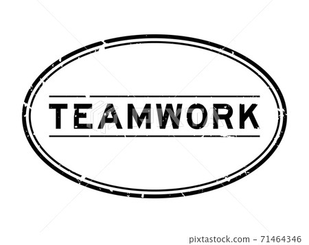 Grunge black teamwork word oval rubber seal stamp on white background Grunge black teamwork word oval rubber seal stamp on white background 71464346