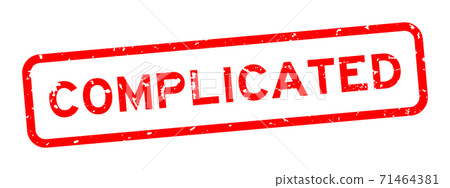 Grunge red complicated word square rubber seal stamp on white background Grunge red complicated word square rubber seal stamp on white background 71464381
