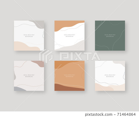 Social media post background. Modern memphis... - Stock Illustration  [71464864] - PIXTA