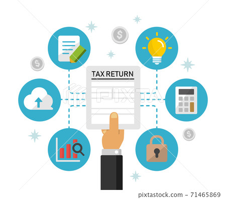 Final tax return / overseas withholding income tax image illustration 71465869