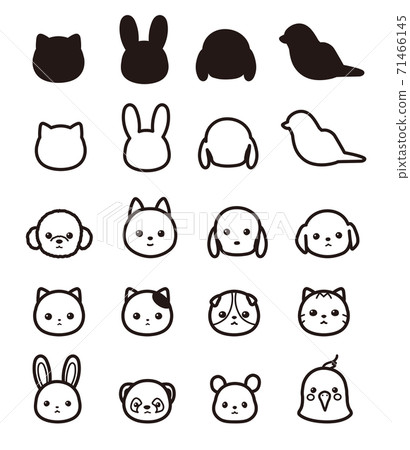 寵物動物圖標集狗,貓,兔子,小動物 寵物動物圖標集狗,貓,兔子,小動物 71466145