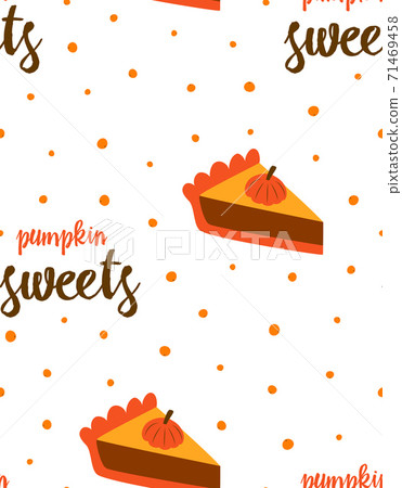 autumn seamless pattern with pumpkin, vector... - Stock Illustration ...