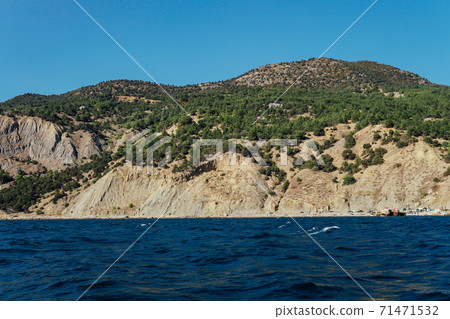 beautiful landscape sea high mountains and blue sky 71471532
