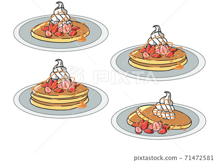 Pancake strawberry and maple syrup Pancake strawberry and maple syrup 71472581