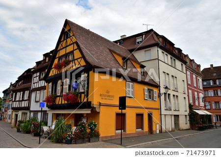 A lovely half-timbered building in Colmar, Alsace, France A lovely half-timbered building in Colmar, Alsace, France 71473971
