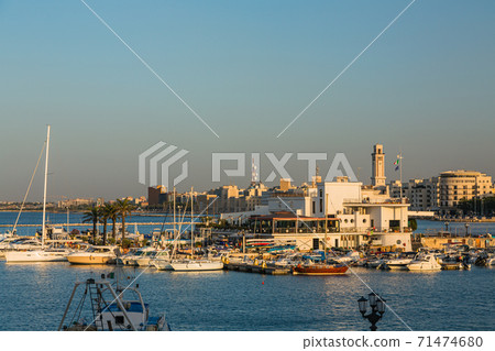 Bari harbor at dusk, Italy Bari harbor at dusk, Italy 71474680