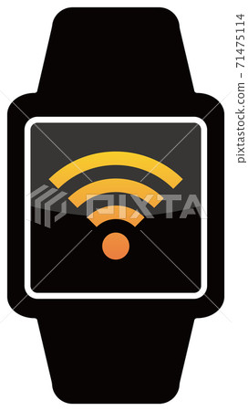 Vector illustration of smartwatch wifi icon - Stock Illustration ...