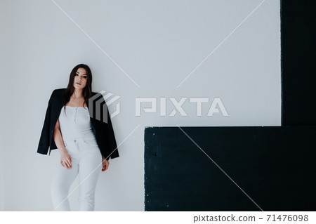 Portrait of pretty young asian muslim woman in head scarf smile. Pearl From The East. Smiling 71476098