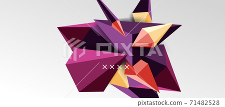 3d low poly abstract shape background vector illustration 3d low poly abstract shape background vector illustration 71482528