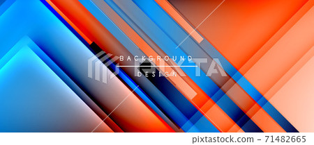 Dynamic lines on fluid color gradient. Trendy geometric abstract background for your text, logo or graphics 71482665