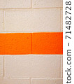white wall orange stripe brick 71482728