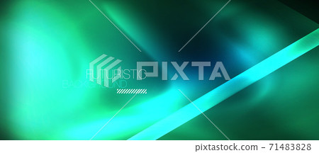 Neon geometric abstract background. Triangles with color glowing light effects in the dark. Vector illustration for covers, banners, flyers and posters and other Neon geometric abstract background. Triangles with color glowing light effects in the dark. Vector illustration for covers, banners, flyers and posters and other 71483828