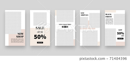 Social media template. Trendy editable social media stories template. Mockup isolated. Template design. Vector illustration. Social media template. Trendy editable social media stories template. Mockup isolated. Template design. Vector illustration. 71484396
