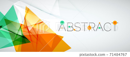 Geometric abstract background. Color triangle shapes. Vector illustration for covers, banners, flyers and posters and other designs Geometric abstract background. Color triangle shapes. Vector illustration for covers, banners, flyers and posters and other designs 71484767