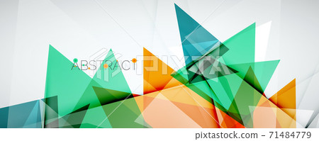 Geometric abstract background. Color triangle shapes. Vector illustration for covers, banners, flyers and posters and other designs 71484779