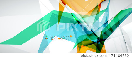 Geometric abstract background. Color triangle shapes. Vector illustration for covers, banners, flyers and posters and other designs 71484780