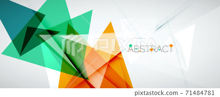 Geometric abstract background. Color triangle shapes. Vector illustration for covers, banners, flyers and posters and other designs Geometric abstract background. Color triangle shapes. Vector illustration for covers, banners, flyers and posters and other designs 71484781