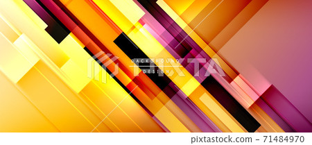 Dynamic lines on fluid color gradient. Trendy geometric abstract background for your text, logo or graphics 71484970