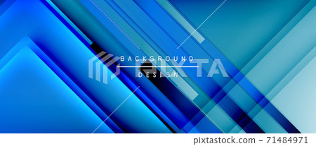 Dynamic lines on fluid color gradient. Trendy geometric abstract background for your text, logo or graphics Dynamic lines on fluid color gradient. Trendy geometric abstract background for your text, logo or graphics 71484971