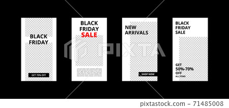 Social media template. Trendy editable social media stories template. Mockup isolated. Template design. Vector illustration. 71485008