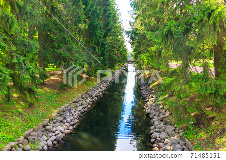 Fish channel in the Catherine Park in Tsarskoye Selo, Pushkin, Russia 71485151