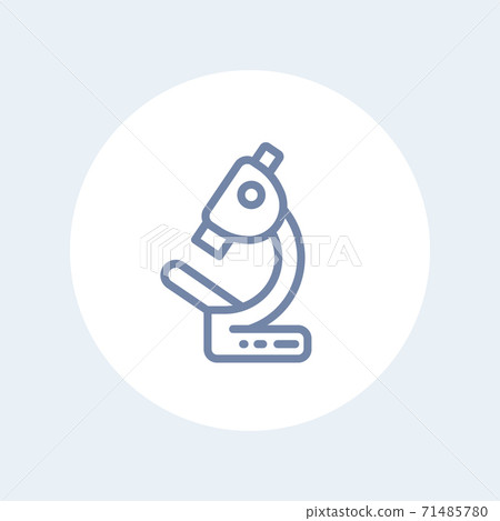 Microscope icon isolated on white, linear Microscope icon isolated on white, linear 71485780